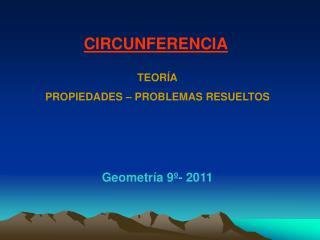 Geometría 9º- 2011