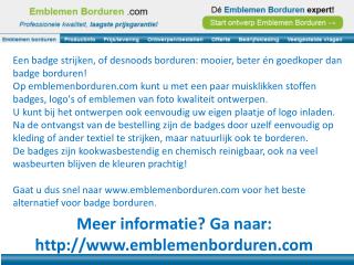 Meer informatie? Ga naar: emblemenborduren