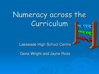 Numeracy across the Curriculum