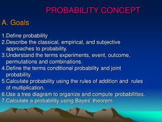 PROBABILITY CONCEPT