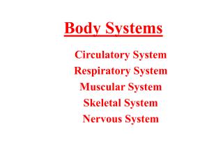 Body Systems