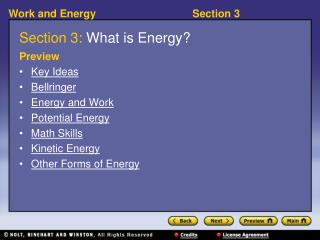 Section 3: What is Energy?