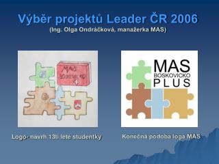 Výběr projektů Leader ČR 2006 (Ing. Olga Ondráčková, manažerka MAS)