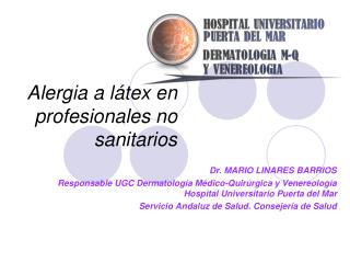 Alergia a látex en profesionales no sanitarios