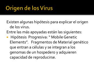 Origen de los Virus
