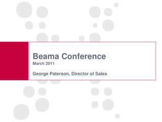 Beama Conference March 2011