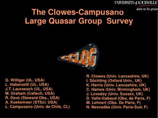 The Clowes-Campusano Large Quasar Group Survey