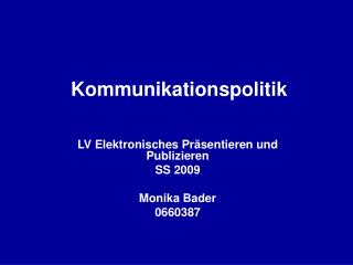 Kommunikationspolitik