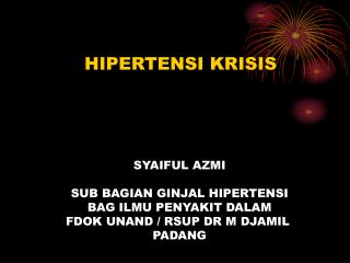 HIPERTENSI KRISIS