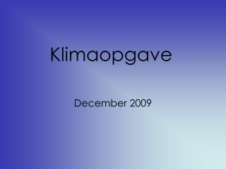 Klimaopgave