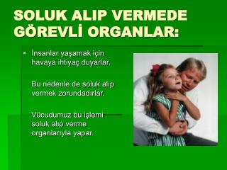 SOLUK ALIP VERMEDE GÖREVLİ ORGANLAR: