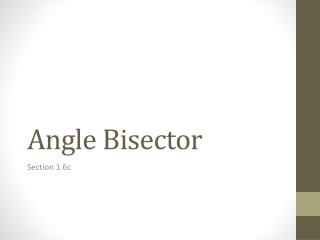 Angle Bisector