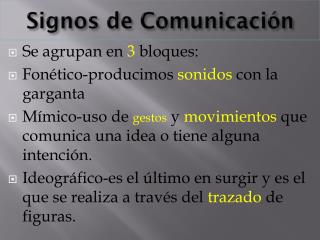 Signos de Comunicación