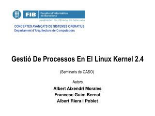 Gestió De Processos En El Linux Kernel 2.4