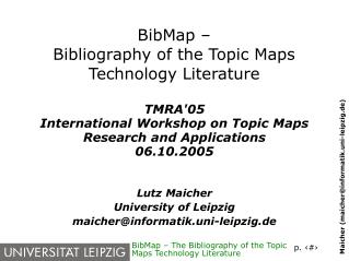 BibMap – Bibliography of the Topic Maps Technology Literature