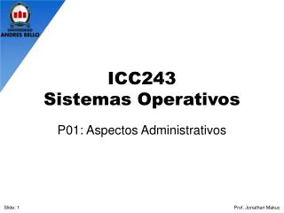 ICC243 Sistemas Operativos