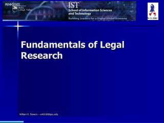 Fundamentals of Legal Research