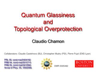 Quantum Glassiness and Topological Overprotection