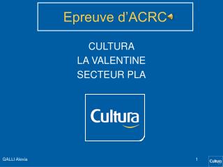 Epreuve d’ACRC