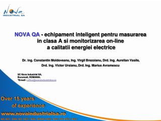 Dr. ing. Constantin Moldoveanu, Ing. Virgil Brezoianu, Drd. Ing. A urelian Vasile ,