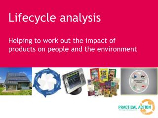 Lifecycle analysis