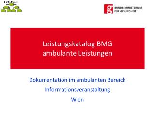 Leistungskatalog BMG ambulante Leistungen