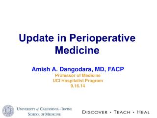 Update in Perioperative Medicine