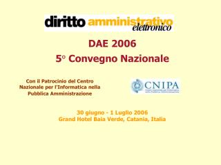 DAE 2006 5° Convegno Nazionale