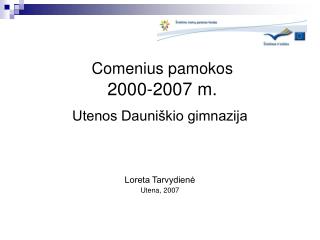 Comenius pamokos 2000-2007 m.