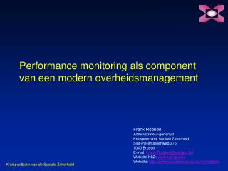 Performance monitoring als component van een modern overheidsmanagement