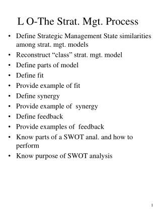 L O-The Strat. Mgt. Process