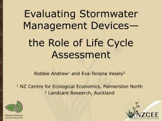 Evaluating Stormwater Management Devices— the Role of Life Cycle Assessment