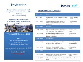 Vendredi 07 Novembre 2014 CLS Parc Technologique du Canal 11 rue Hermes ,