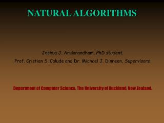 NATURAL ALGORITHMS