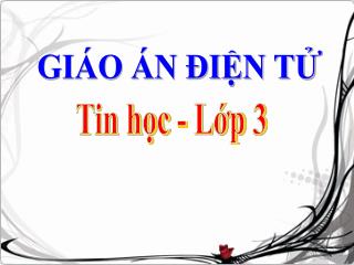 GIÁO ÁN ĐIỆN TỬ