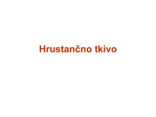 Hrustančno tkivo