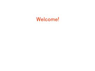 Welcome!