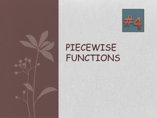 Piecewise Functions