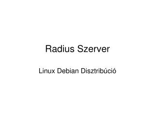 Radius Szerver