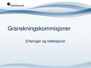 Granskningskommisjoner