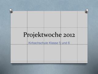 Projektwoche 2012