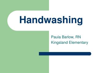 Handwashing