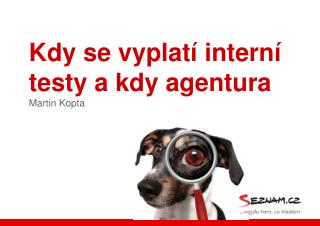 Kdy se vyplatí interní testy a kdy agentura Martin Kopta