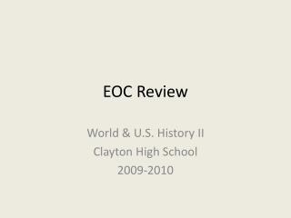 EOC Review