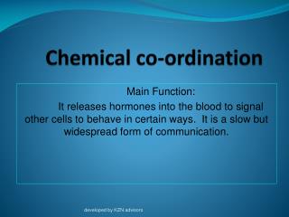 Chemical co-ordination