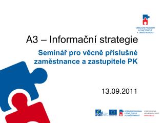 A3 – Informační strategie