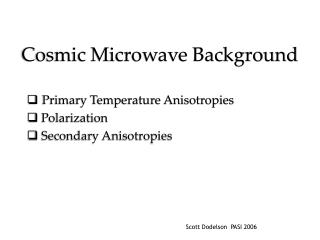 Cosmic Microwave Background