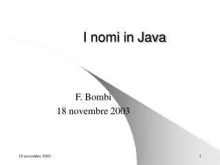 I nomi in Java