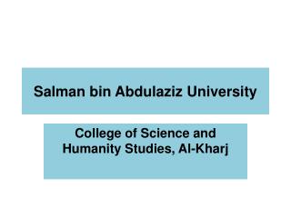 Salman bin Abdulaziz University