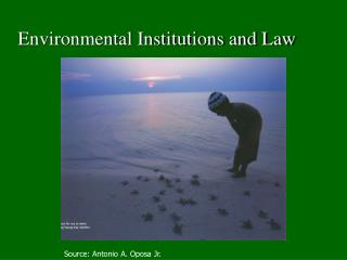 Environmental Institutions and Law